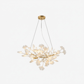 Willa Ginkgo Leaf Chandelier, gold frame