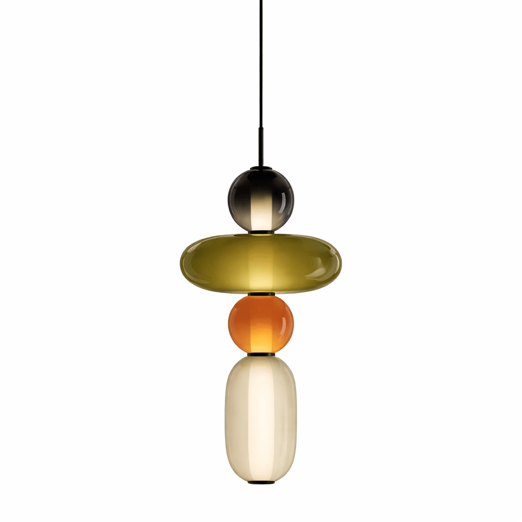 Juno Colored Glass Pendant Light, Model I