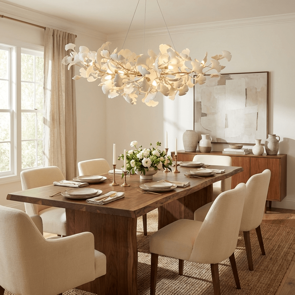 Willa Ginkgo Leaf Chandelier, photo 3