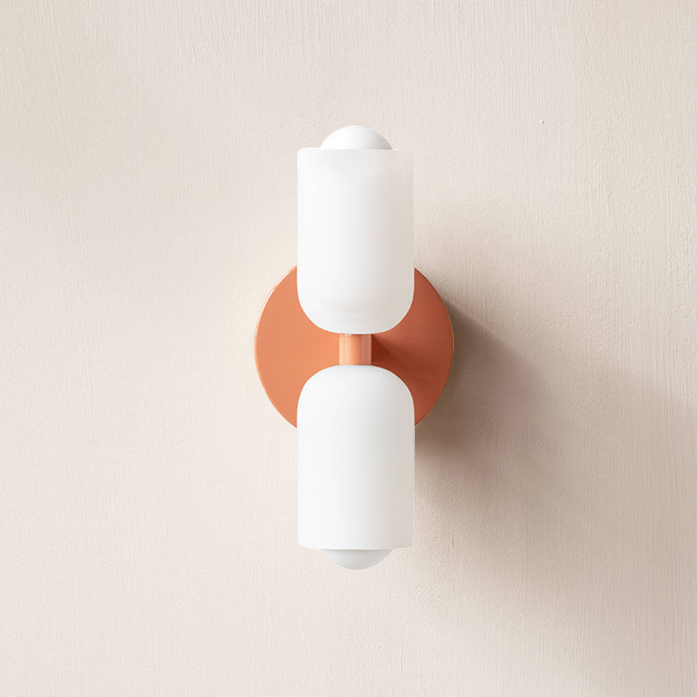 Thea Double Head Wall Sconce, Pink