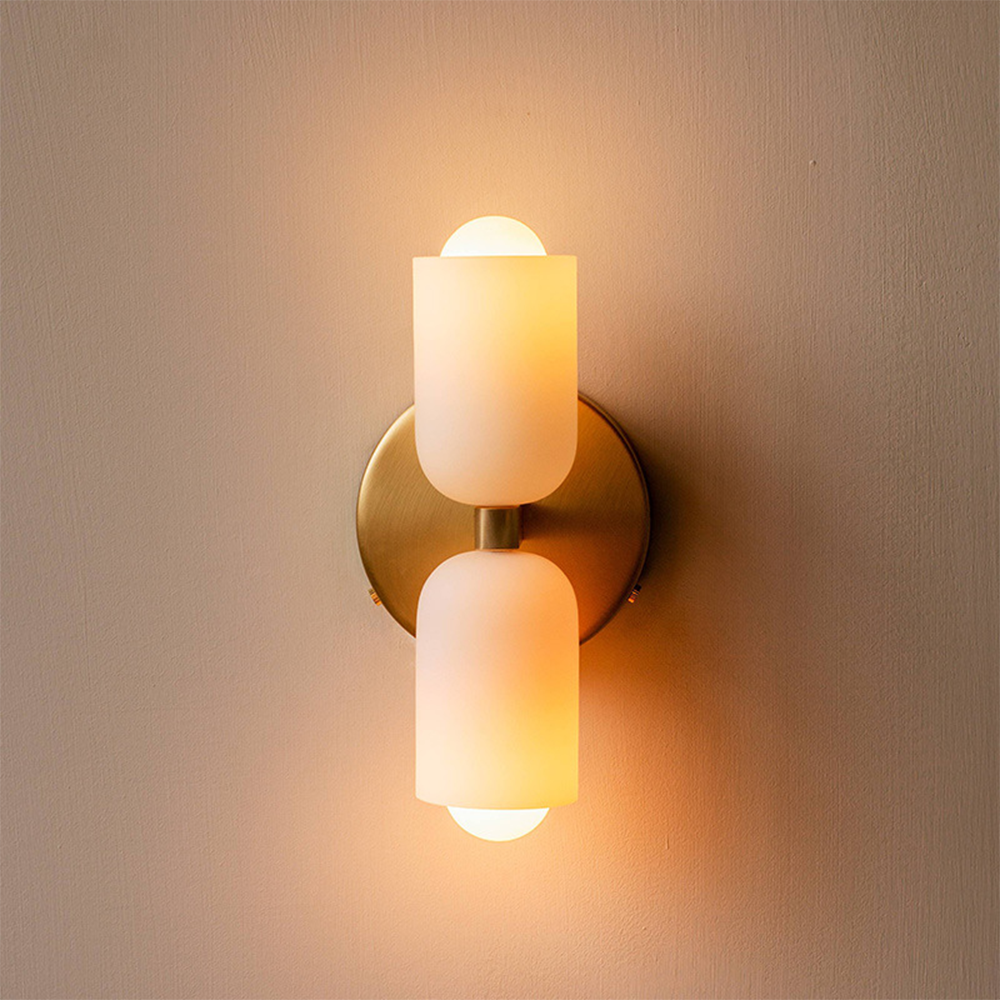 Thea Double Head Wall Sconce, Gold