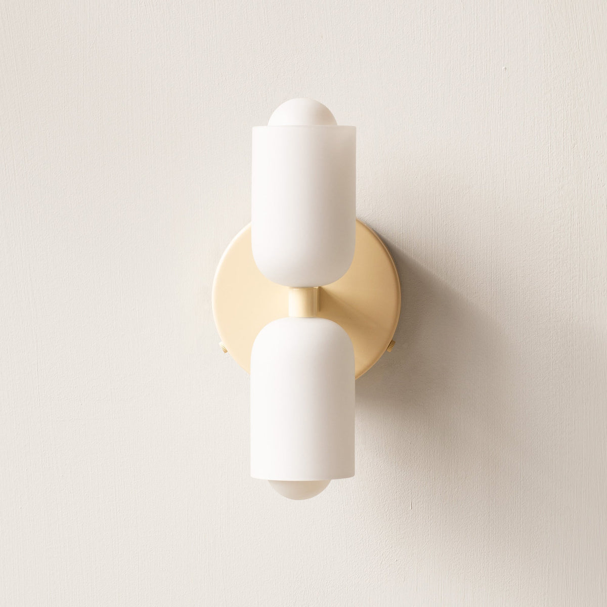 Thea Double Head Wall Sconce, Beige