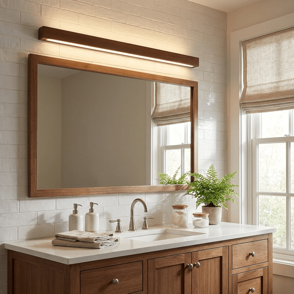 Arden Linear Wood Wall Light, photo 6