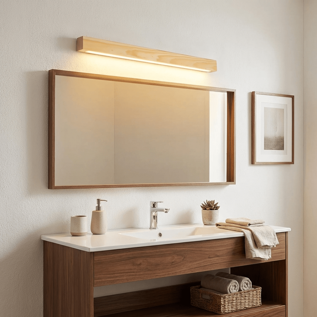 Arden Linear Wood Wall Light, photo 4