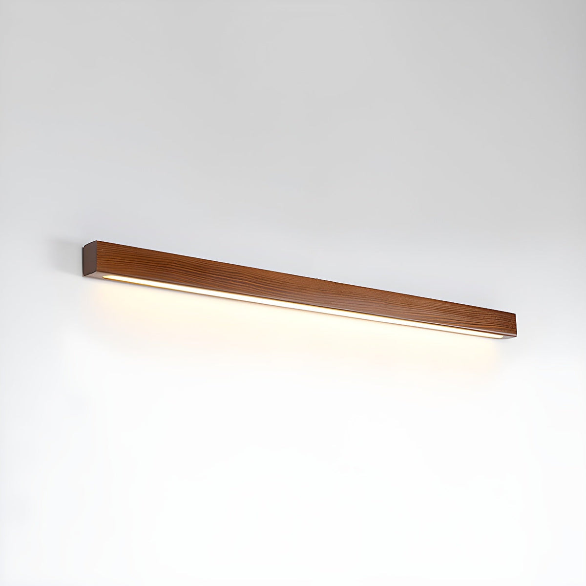 Arden Linear Wood Wall Light, Walnut Color