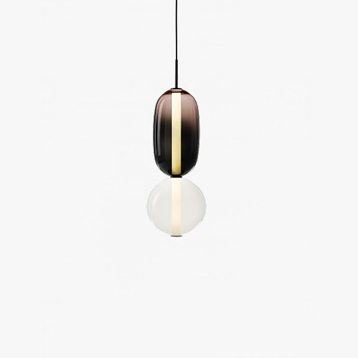 Juno Colored Glass Pendant Light, Model A