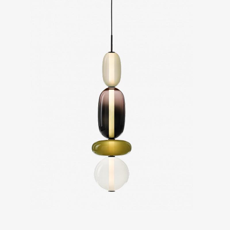 Juno Colored Glass Pendant Light, Model G Green