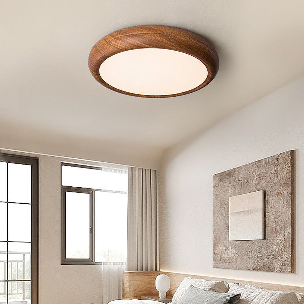 Nils Walnut LED Ceiling Lamp, single color light