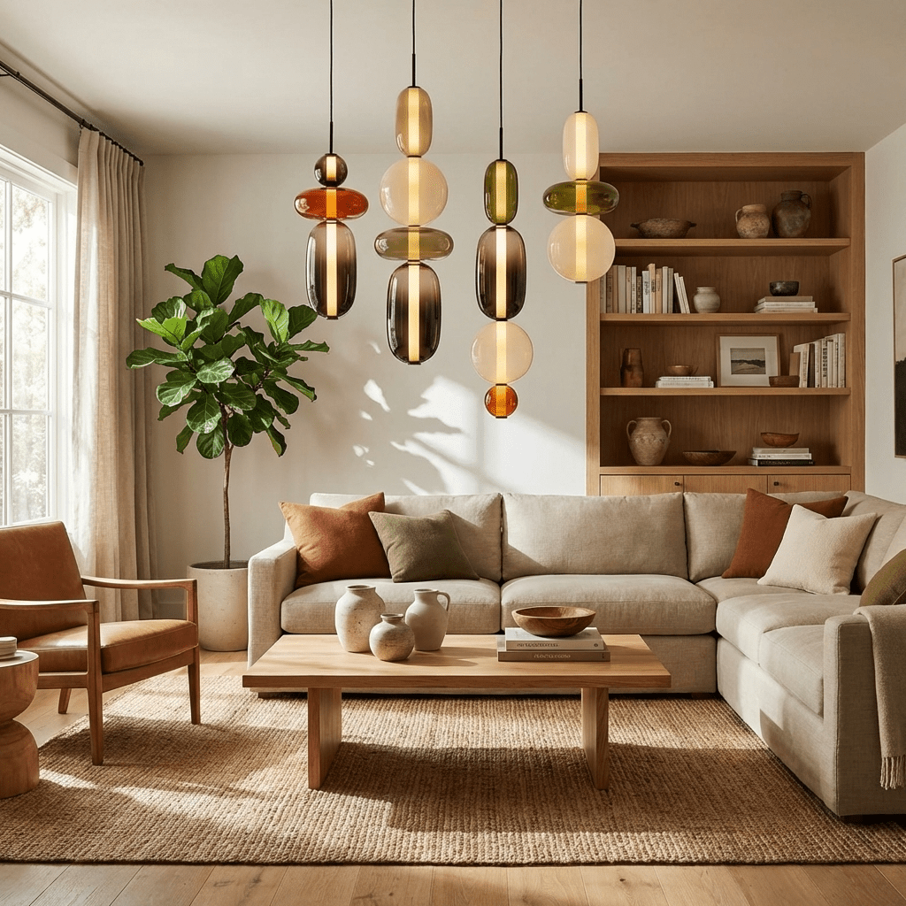 Juno Colored Glass Pendant Light, photo 5