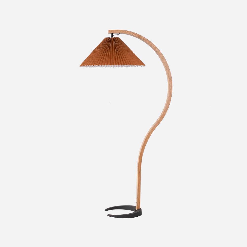 Greta Pleated Floor Lamp, coffee shade