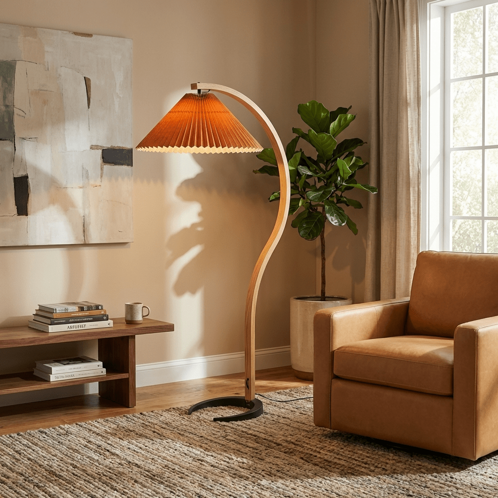 Greta Pleated Floor Lamp, photo 6