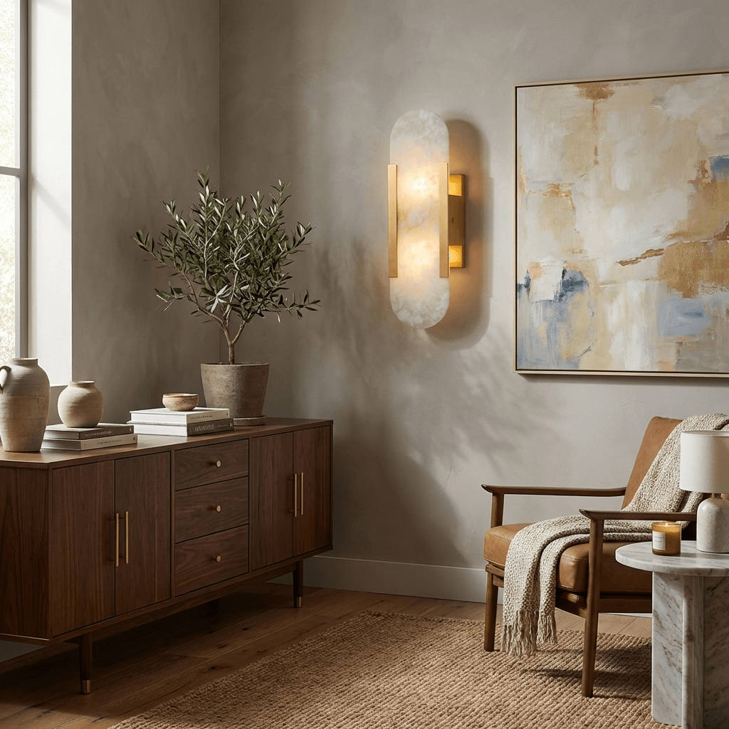 Alba Alabaster Wall Sconce, photo 5