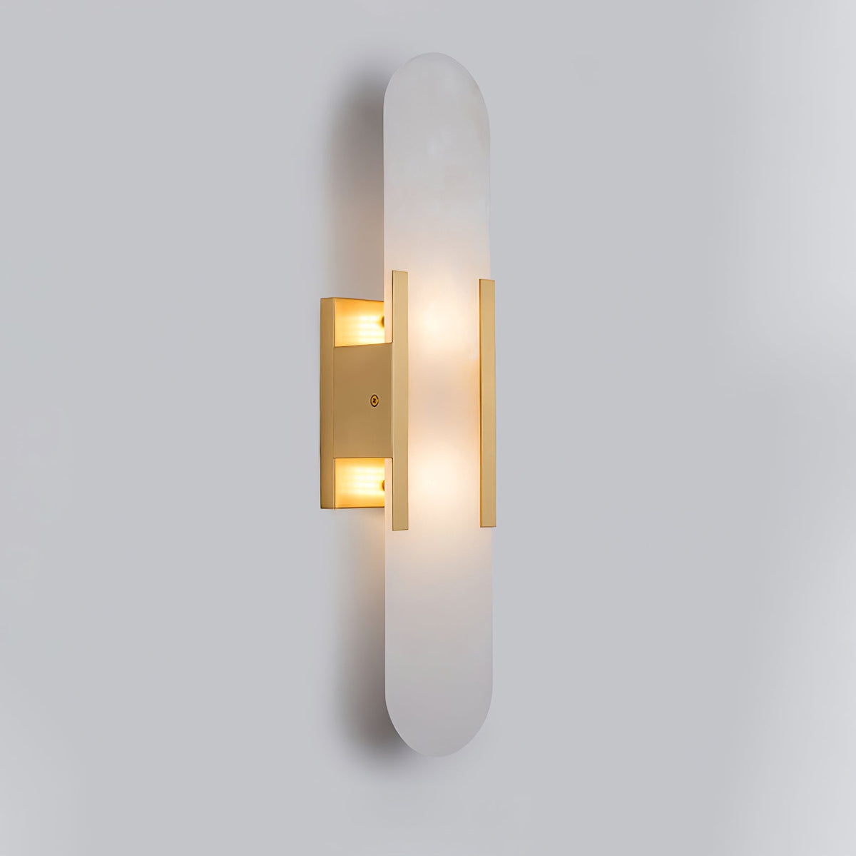 Alba Alabaster Wall Sconce, 19.7 inch, Brass