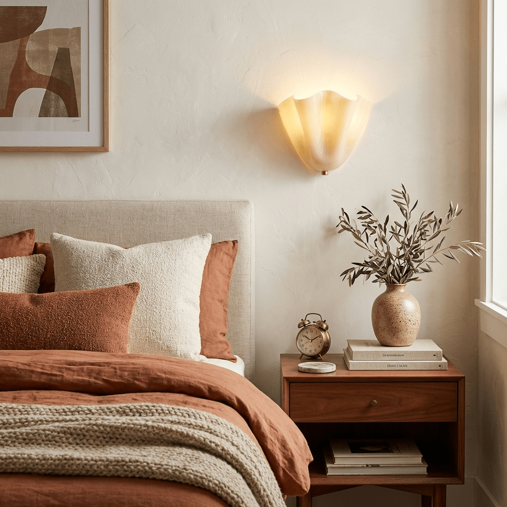 Lila Glass Petal Wall Light, photo 2