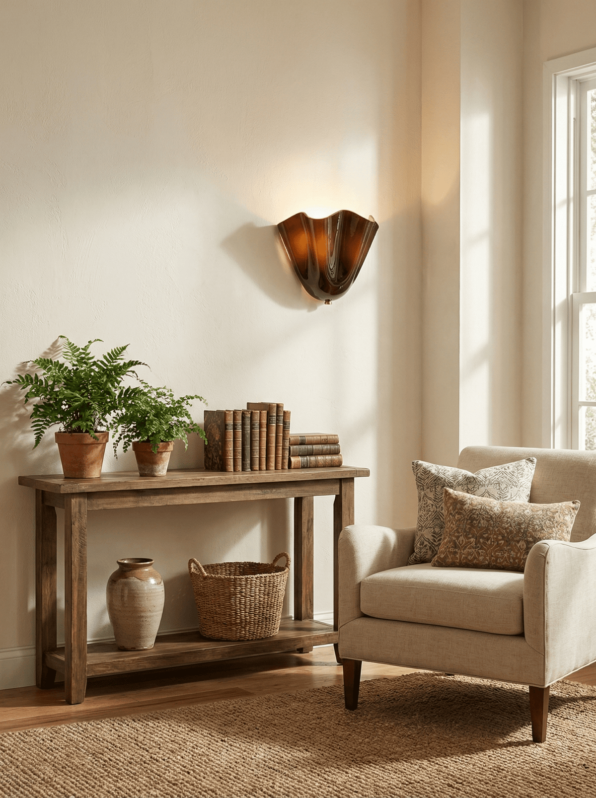 Lila Glass Petal Wall Light, photo 4