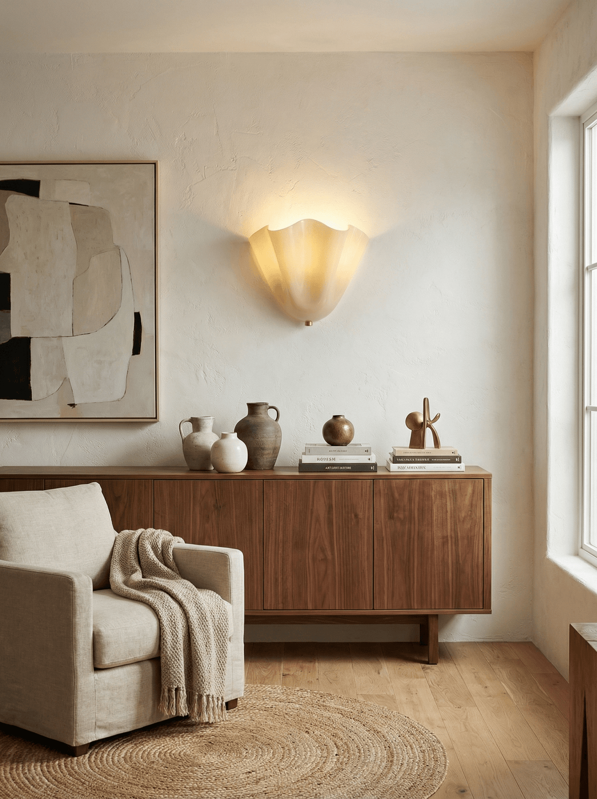 Lila Glass Petal Wall Light, photo 5