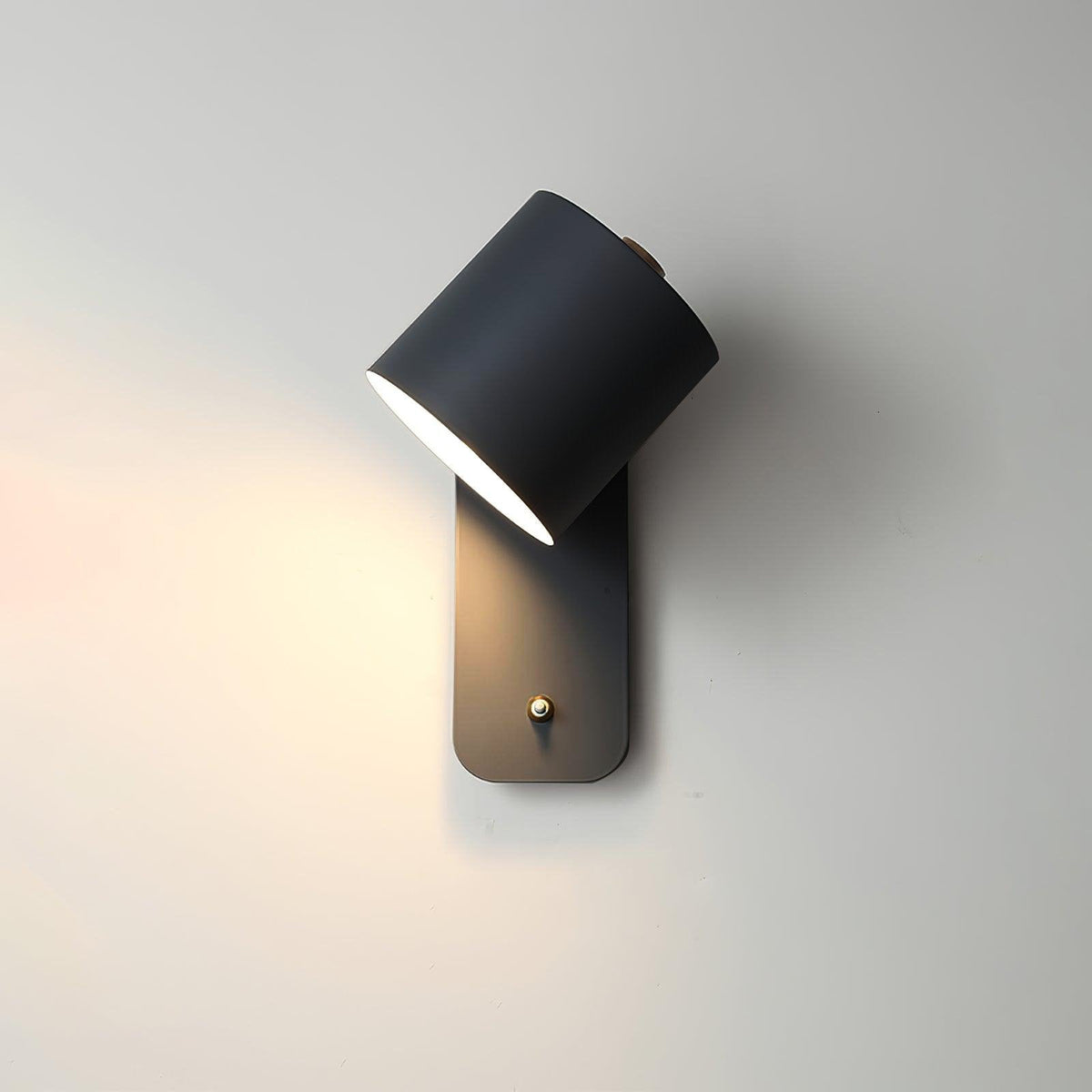 Rhea Rotating Cylinder Wall Lamp, Black