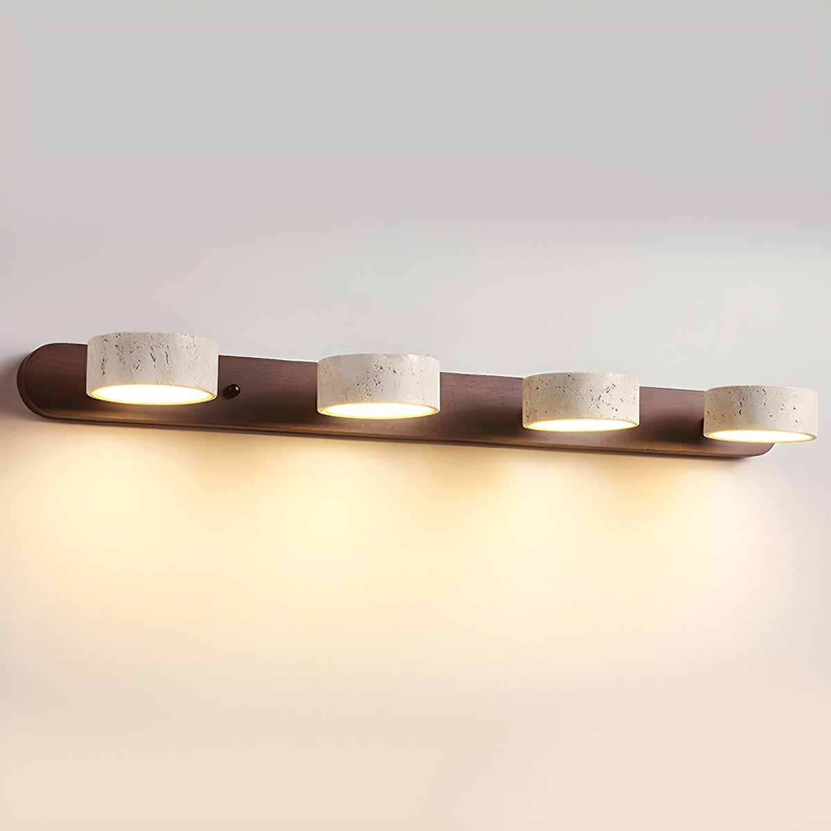 Tessa Travertine Wall Light, 4 lights, Walnut Color