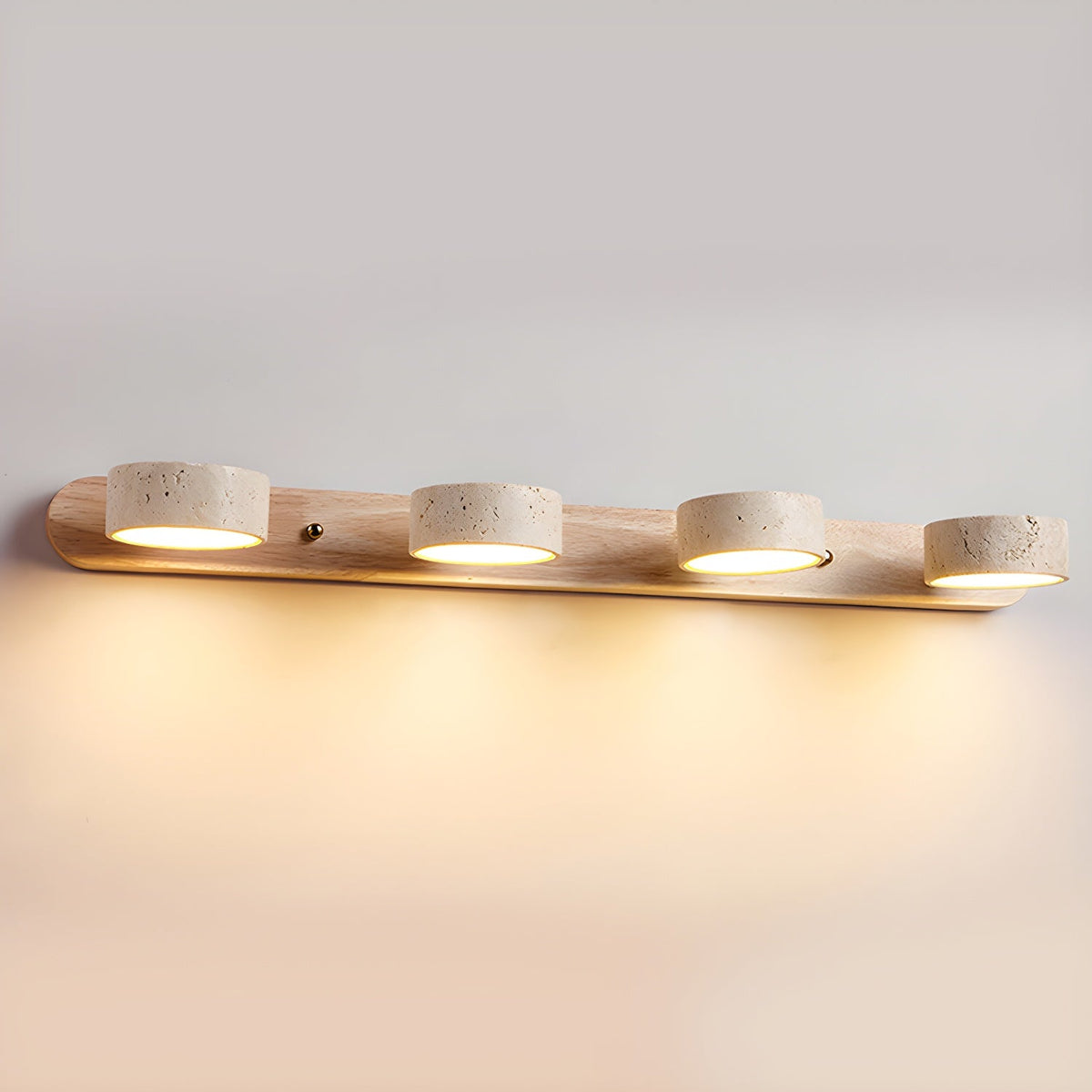 Tessa Travertine Wall Light, 4 lights, Wood Color