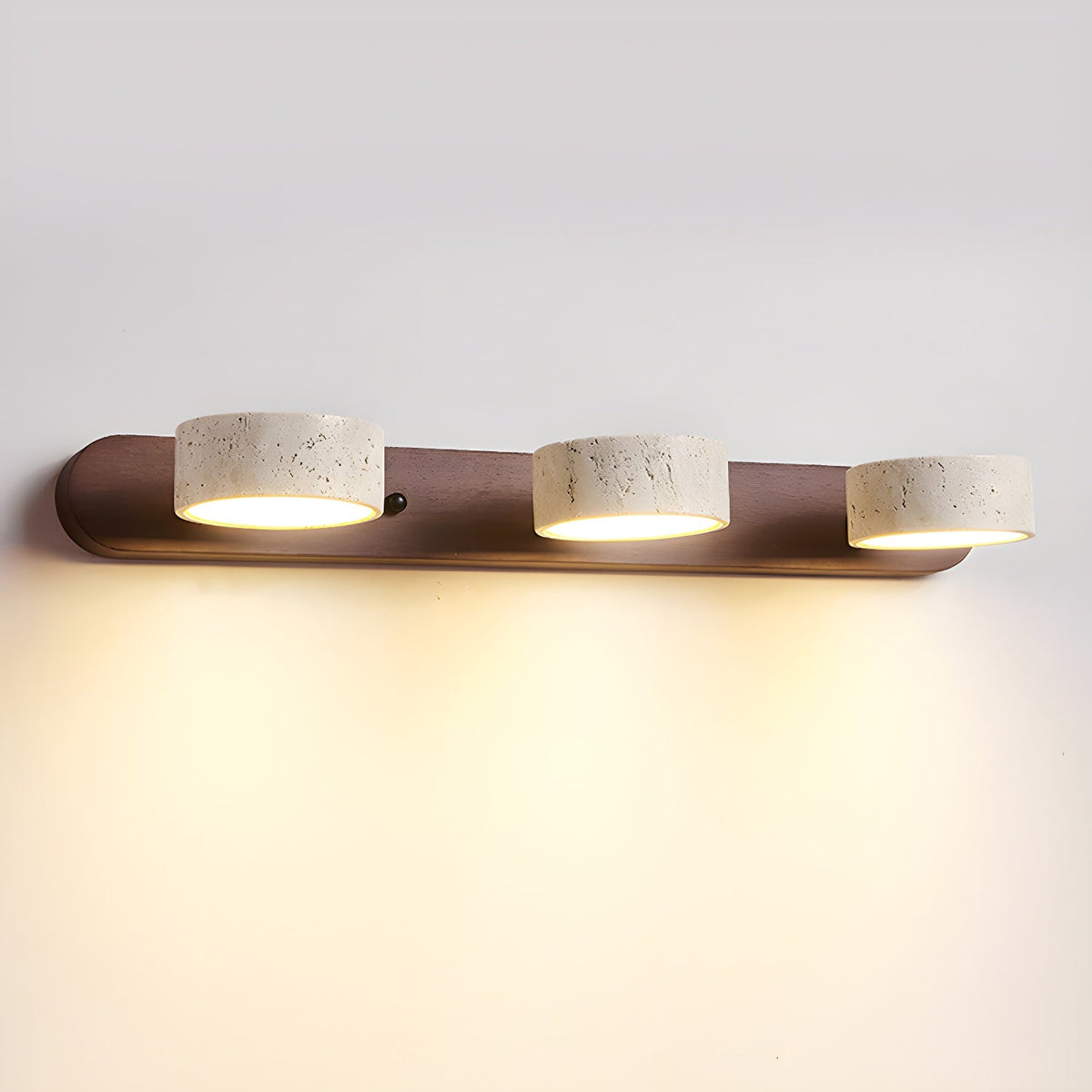 Tessa Travertine Wall Light, 3 lights, Walnut Color