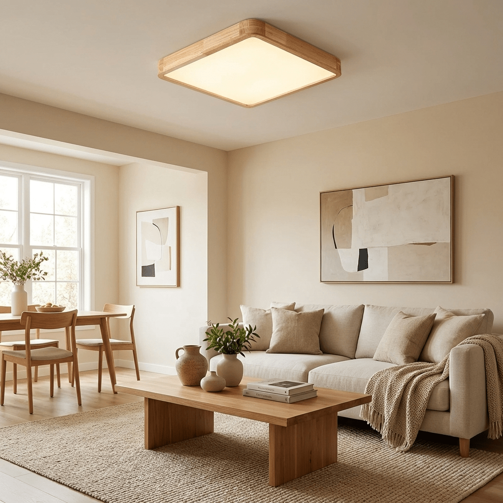 Oslo Wooden Flush Mount Light, photo 5