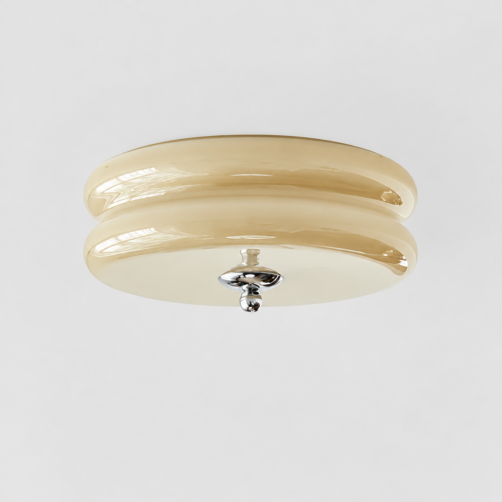 Iris Art Deco Ceiling Light, product photo on a light grey background