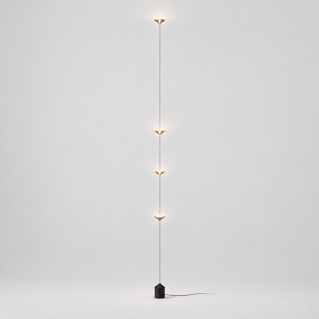 Stella Marble Floor Lamp, product photo on a light grey background