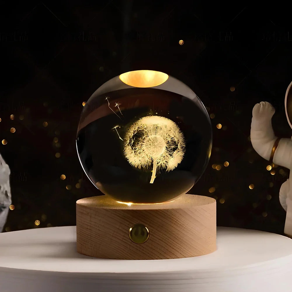 3D Crystal Ball Night Light, view 13