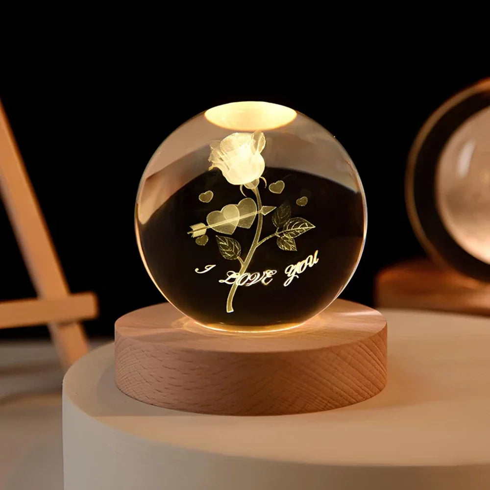 3D Crystal Ball Night Light, view 21