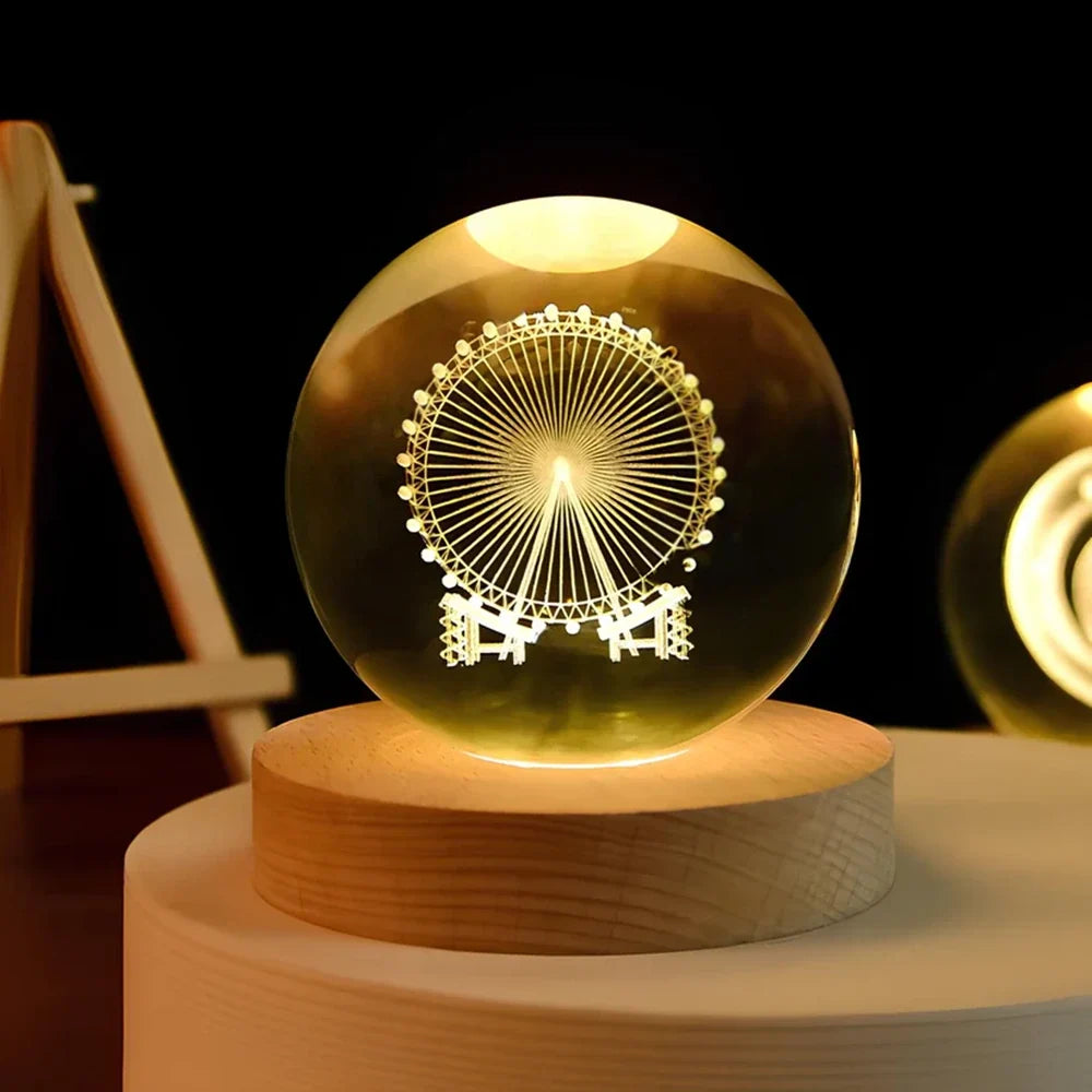 3D Crystal Ball Night Light, view 22