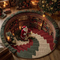 3D Christmas Round Rug, view 5