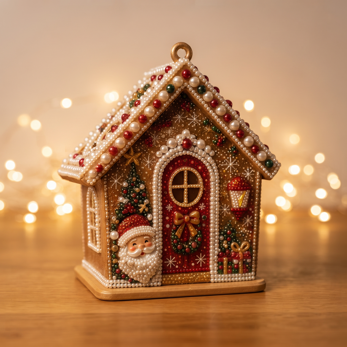 3D Pearl Gingerbread House Craft Kit, view 3