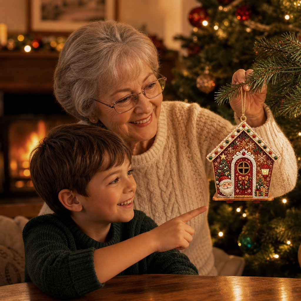 3D Pearl Gingerbread House Craft Kit, view 7