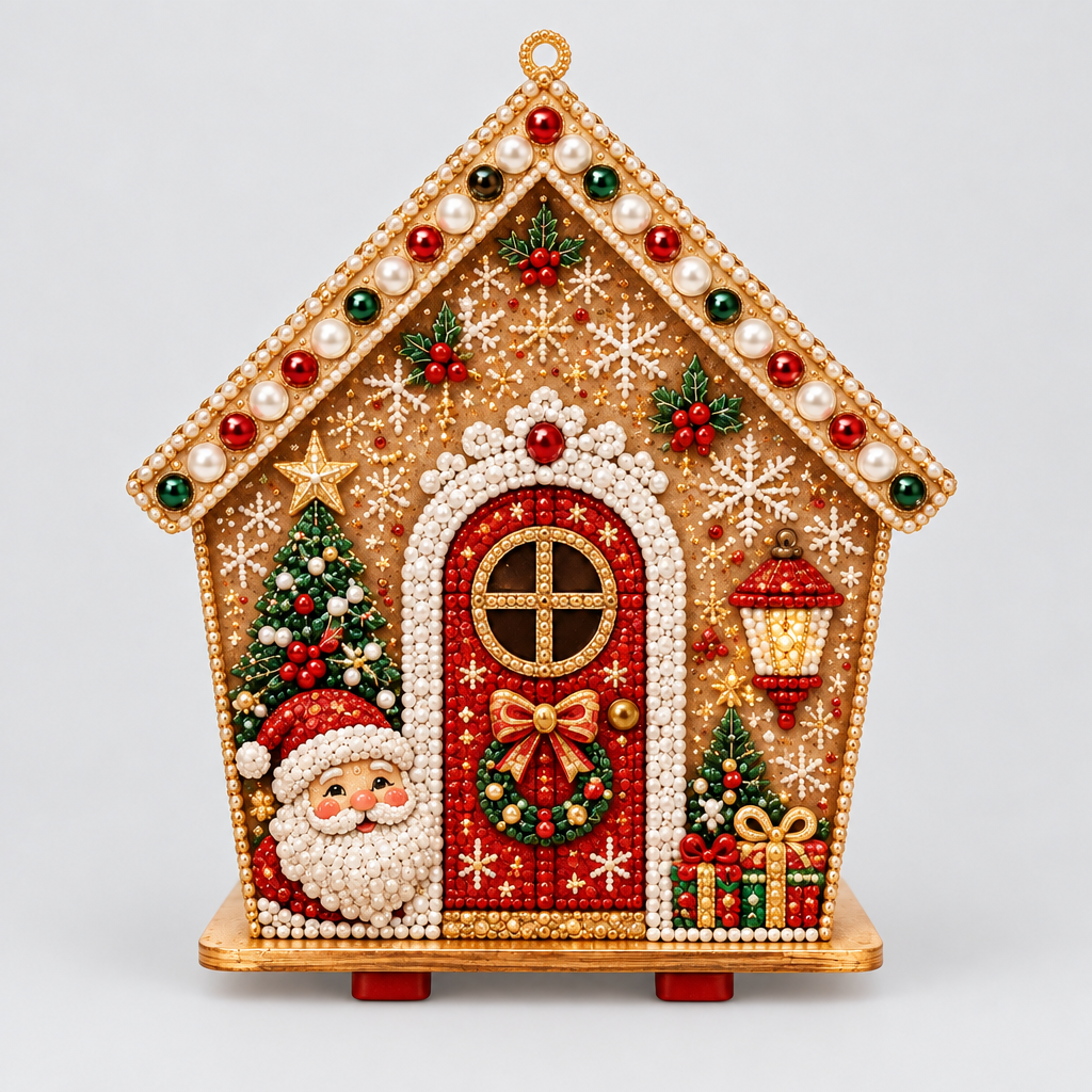 3D Pearl Gingerbread House Craft Kit product photo