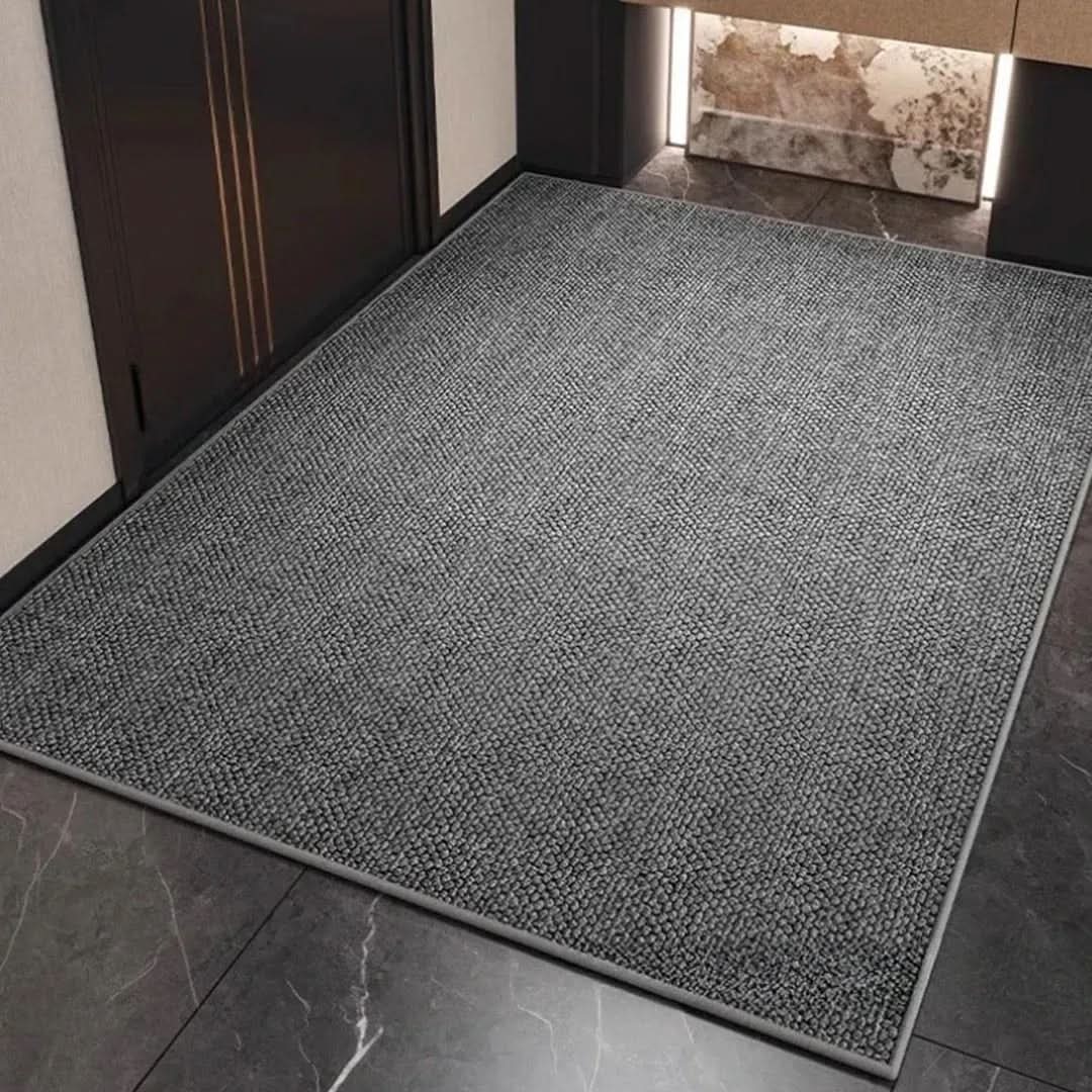 Woven door mat inside a front door