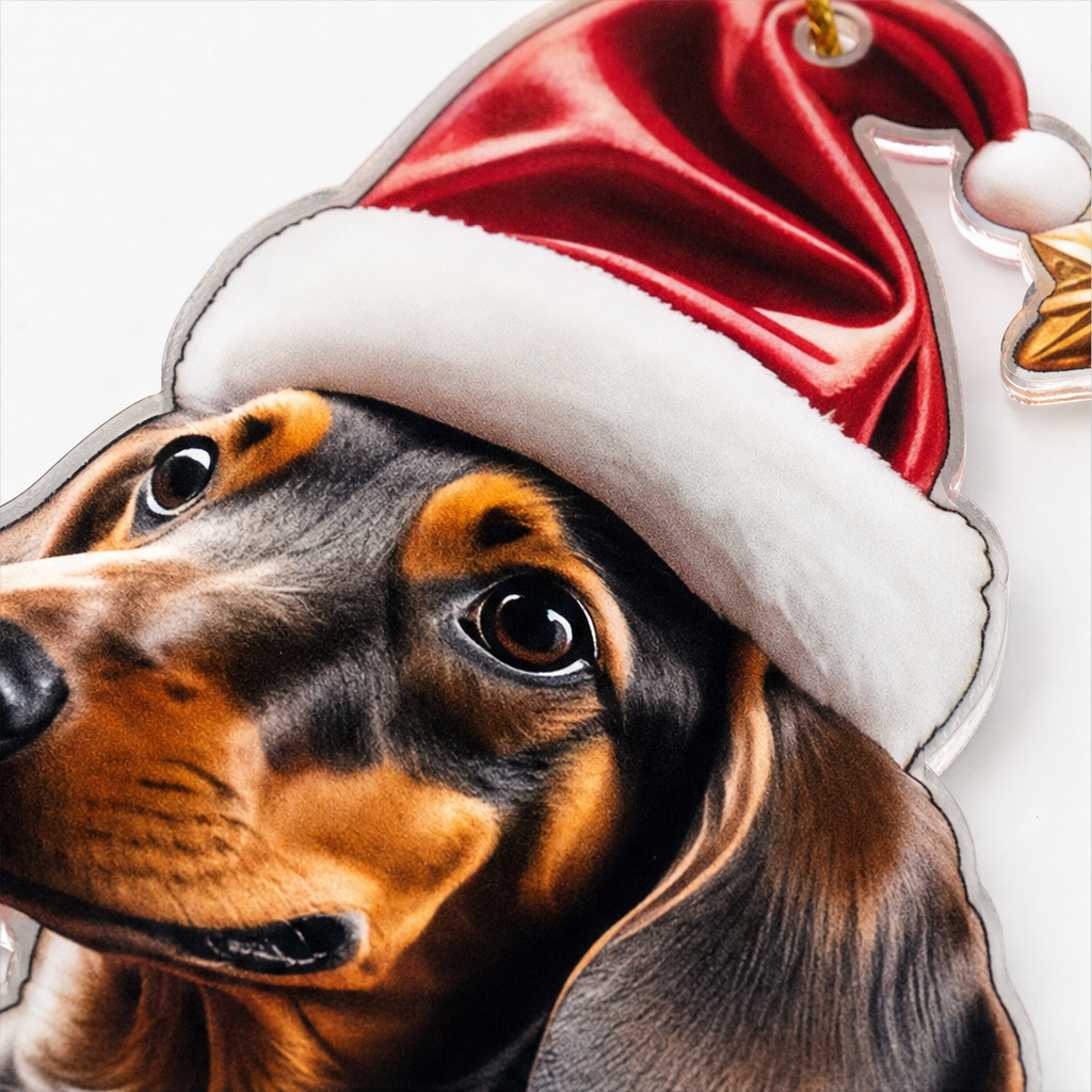 Acrylic Dachshund Christmas Ornaments, Set of 7, view 5