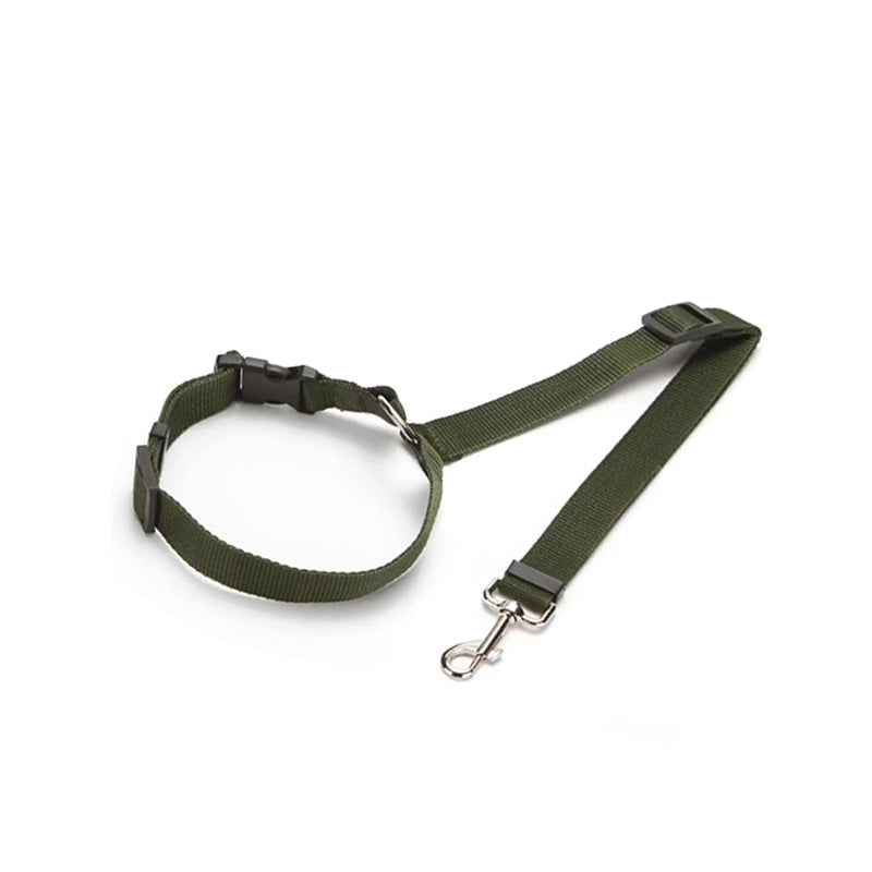 Dog Car Seat Belt in army green