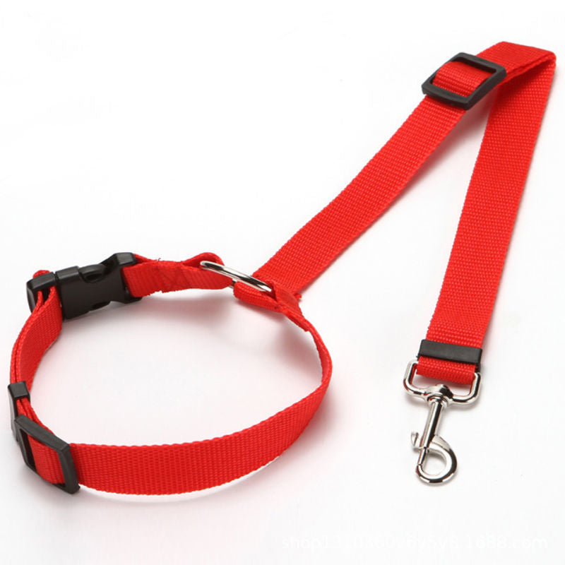 Dog Car Seat Belt in red