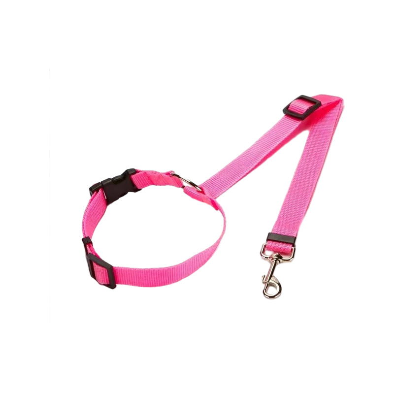 Dog Car Seat Belt in rose red