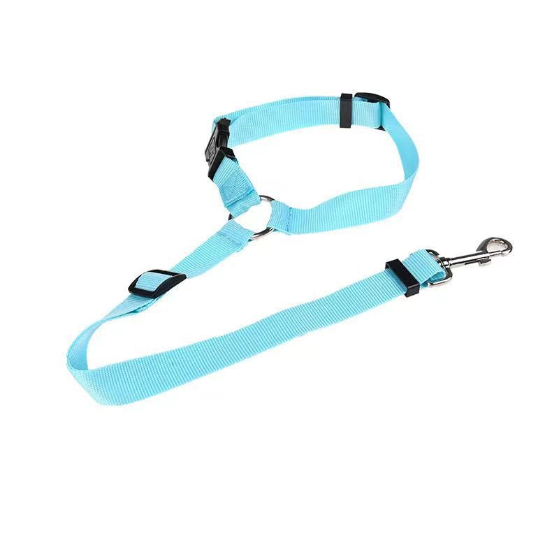 Dog Car Seat Belt in sky blue