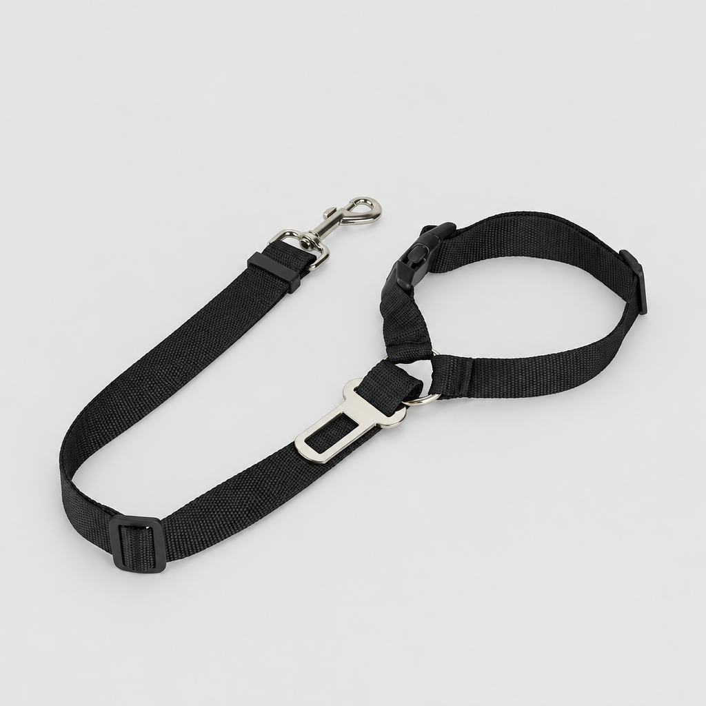 Dog Car Seat Belt, product photo on a light grey background