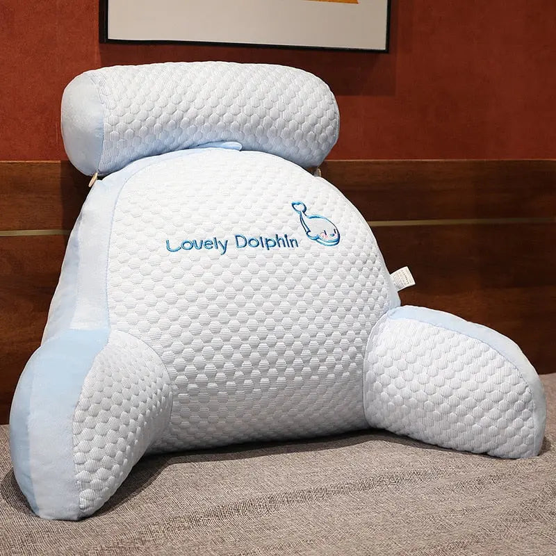 Animal Wedge Back Pillow in dolphin