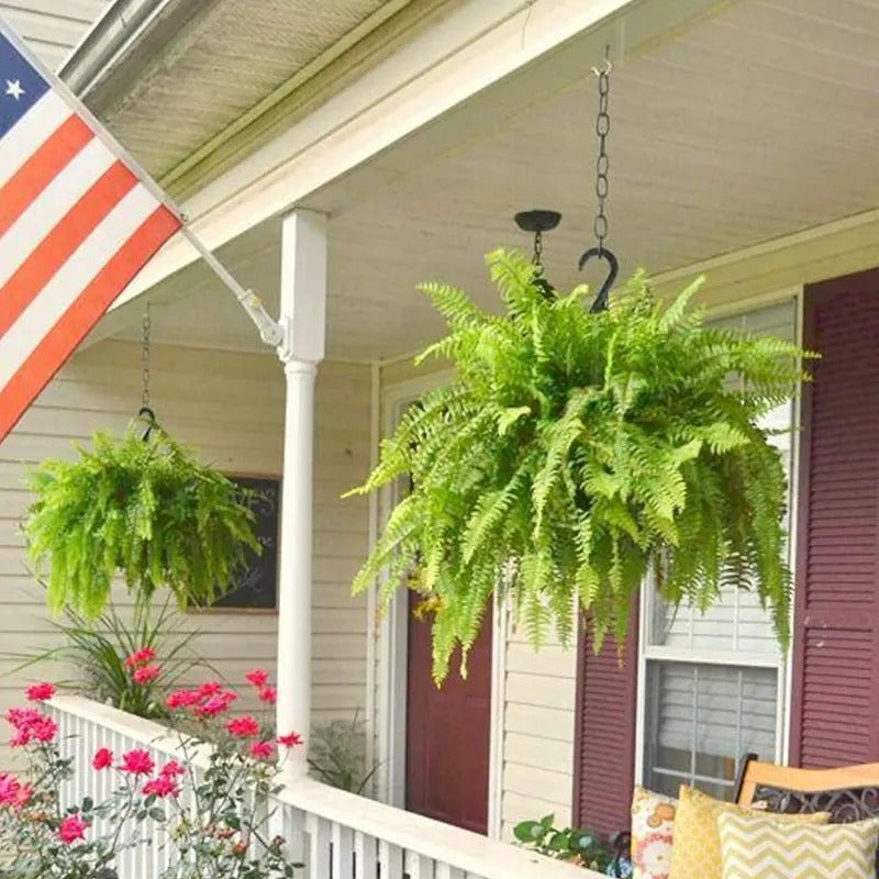 Artificial Boston Fern with Lights, view 10