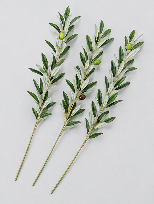 Artificial Olive Stems, Set of 3 product photo