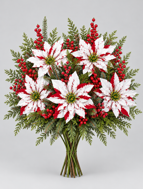Artificial Poinsettia Planter Insert product photo