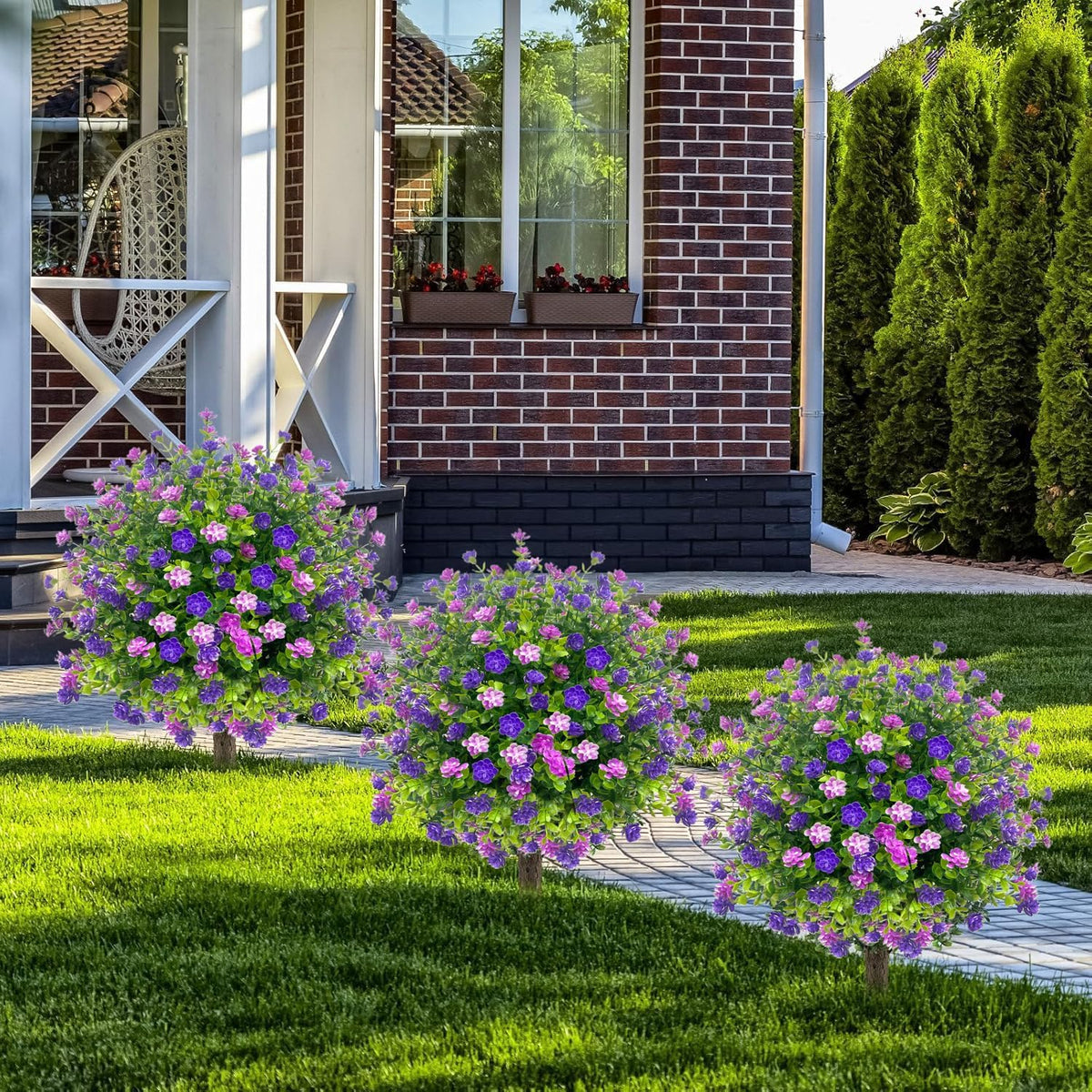 Artificial Topiary Trees with Stakes, Set of 2, view 3