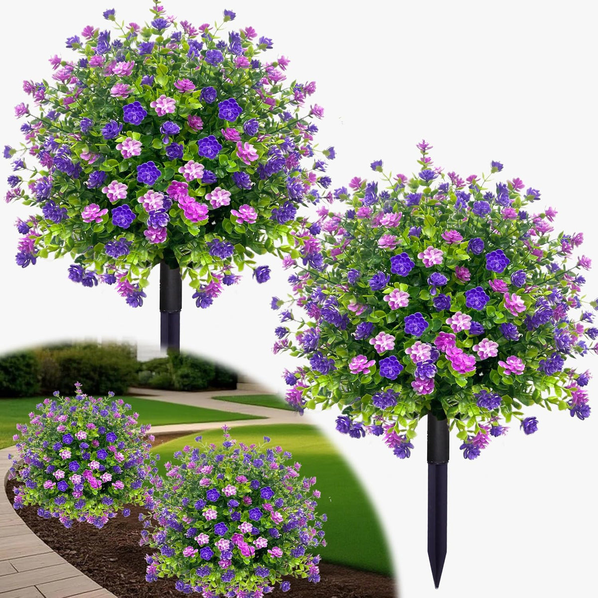 Artificial Topiary Trees with Stakes, Set of 2, view 5