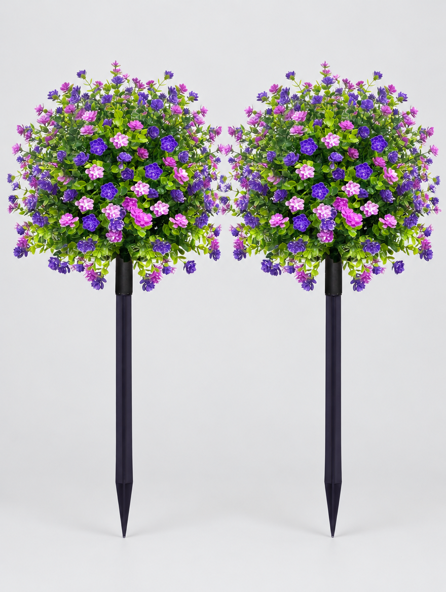 Artificial Topiary Trees with Stakes, Set of 2 product photo