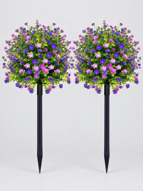 Artificial Topiary Trees with Stakes, Set of 2 product photo