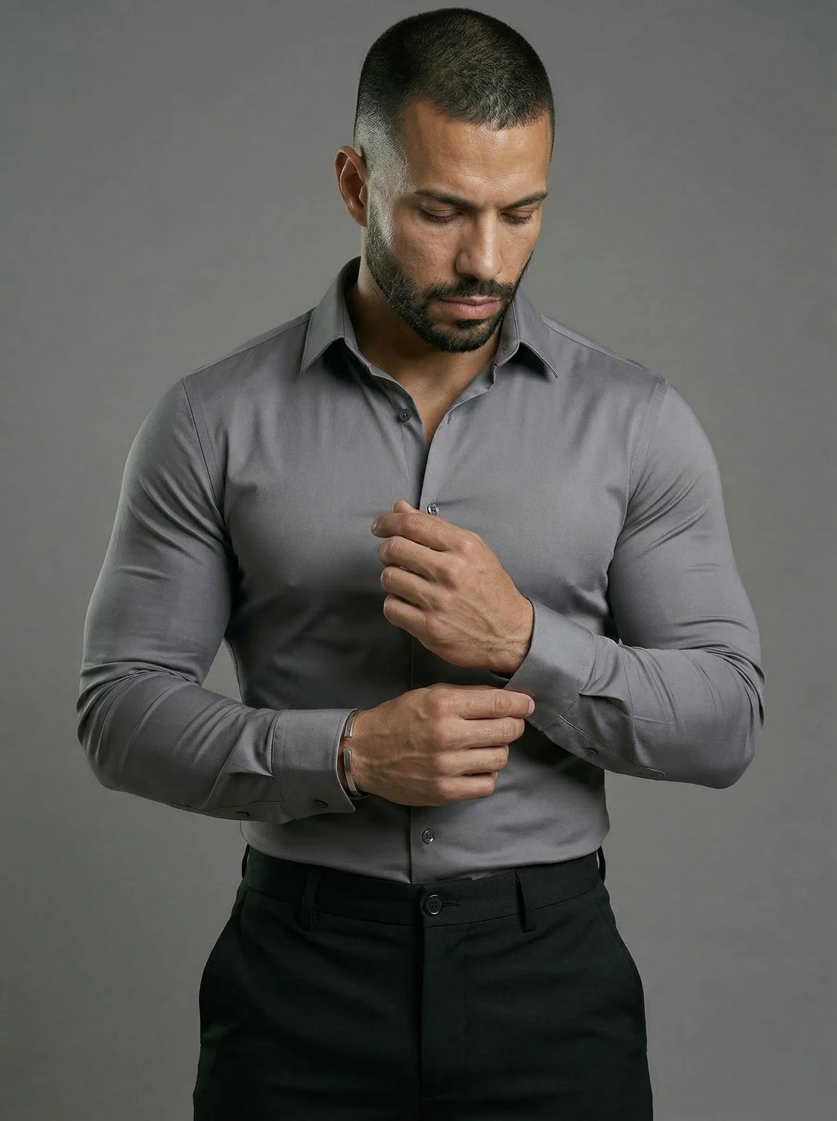 Athletic Fit Stretch Dress Shirt, view 3